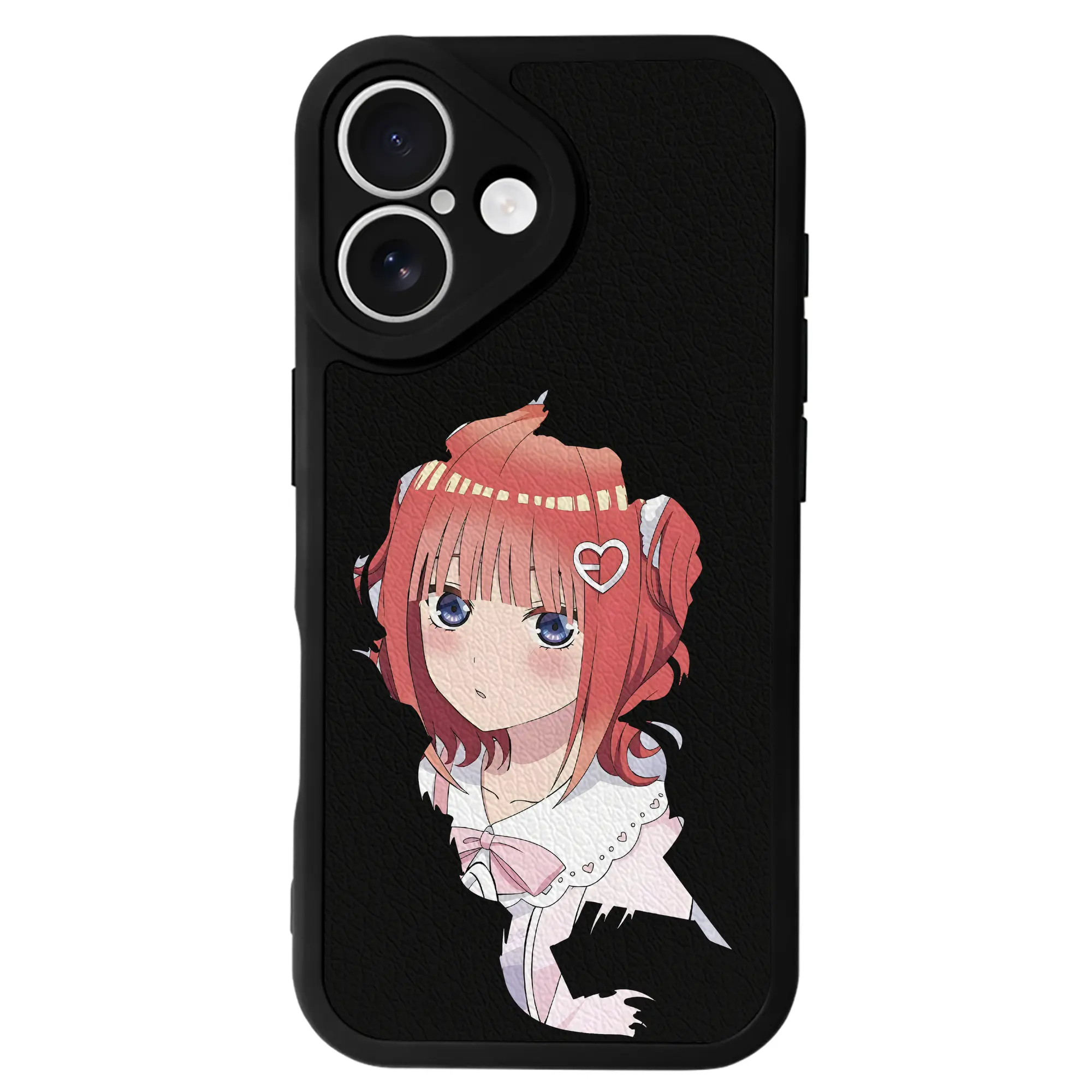 五等分の花嫁 グッズ 中野 二乃 - IPhone 16シリーズ対応 ・ シリコンスマホケース ・ レザー調 ・ 高精度フィット ・ 耐衝撃 ・ ワイヤレス充電対応 ・ 精密カット